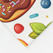 陽気でおもしろいかわいいスイーツ フリースブランケット (角)