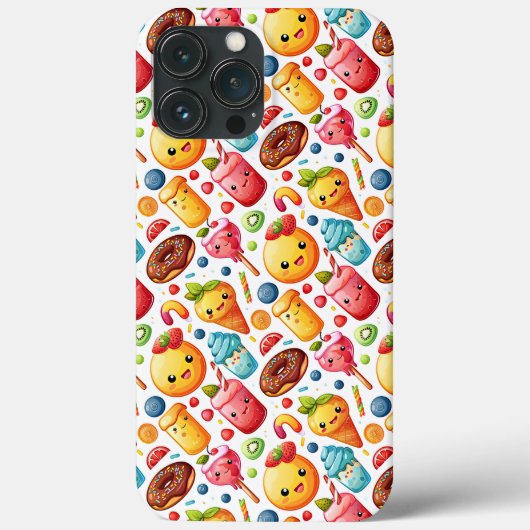 陽気でおもしろいかわいいスイーツ Case-Mate iPhoneケース (裏面)