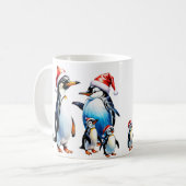 陽気でお招きするクリスマスのイラスト コーヒーマグカップ (正面左)