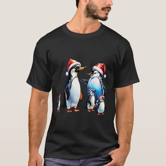 陽気でお招きするクリスマスのイラスト Tシャツ (正面)
