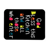 陽気でシックな神このキッチン冷蔵庫ギフトを祝福 マグネット (横)