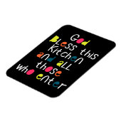 陽気でシックな神このキッチン冷蔵庫ギフトを祝福 マグネット (左側)