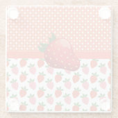 陽気でジューシーなイチゴ ガラスコースター (裏面)