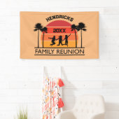 陽気でレトロなファミリー懇親会ウェルカムバナー 横断幕 (インサイチュ)