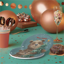 陽気で可愛いクマ抱きクリスマスツリー