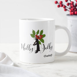 陽気で可愛いペンギンのクリスマス ジャンボコーヒーマグカップ