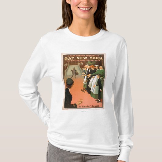 陽気で新しいYorkRichの紳士の劇場ポスター Tシャツ (正面)