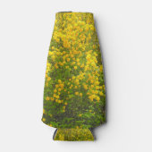 陽気で明るいイエローフローラデザイン ボトルクーラー (正面)