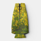 陽気で明るいイエローフローラデザイン ボトルクーラー (裏面)