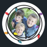 陽気で明るいクリスマスのイルミネーション ラウンドシール<br><div class="desc">陽気で明るいクリスマスのイルミネーション</div>