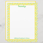 陽気で明るいレモンのつる植物オーチャードパーソナライズ (正面/裏面)