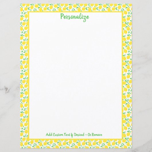 陽気で明るいレモンのつる植物オーチャードパーソナライズ (正面)