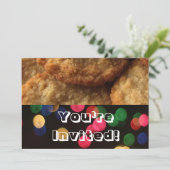 陽気で明るい休日のクッキー交換パーティー 招待状 (スタンド正面)