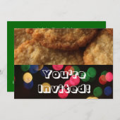 陽気で明るい休日のクッキー交換パーティー 招待状 (正面/裏面)