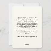 陽気で暖かいスカンジナビアのクリスマスツリー シーズンカード (裏面)