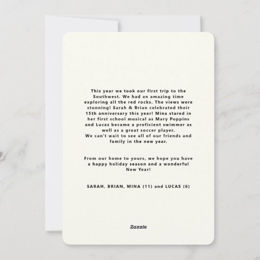 陽気で暖かいスカンジナビアのクリスマスツリー シーズンカード (裏面)