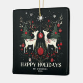 陽気で暖かいスカンジナビアのクリスマスツリー セラミックオーナメント (左)