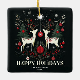 陽気で暖かいスカンジナビアのクリスマスツリー セラミックオーナメント