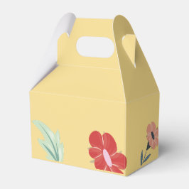 陽気で楽しいカラフルフローラ結婚式の引き出物箱 フェイバーボックス