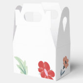 陽気で楽しいカラフルフローラ結婚式の引き出物箱 フェイバーボックス (オープン)