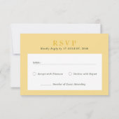 陽気で楽しいカラフルフローラRSVP応答カード 出欠カード (裏面)