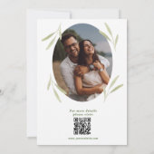 陽気で楽しいカラフル結婚式はデート以外 招待状 (裏面)