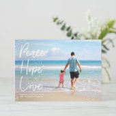 陽気で楽しい希望と愛のホリデーカード 招待状 (スタンド正面)