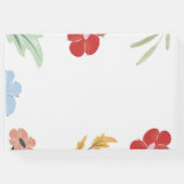 陽気で楽しカラフルいフローラ結婚のゲストブック ゲストブック (裏面)