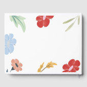 陽気で楽しカラフルいフローラ結婚のゲストブック ゲストブック (裏面)