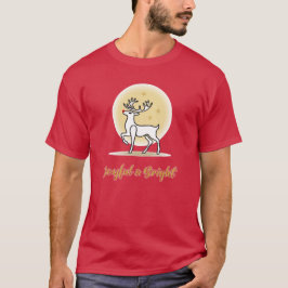 陽気で輝くクリスマストナカイ Tシャツ