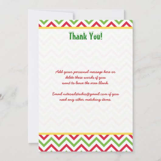 陽気で醜いクリスマスのセーターのパーティーは感謝していしています サンキューカード (裏面)