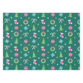 陽気で陽気なクリスマスパターン テーブルクロス (正面(横))