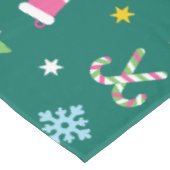 陽気で陽気なクリスマスパターン テーブルクロス (アングル)