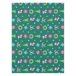 陽気で陽気なクリスマスパターン テーブルクロス