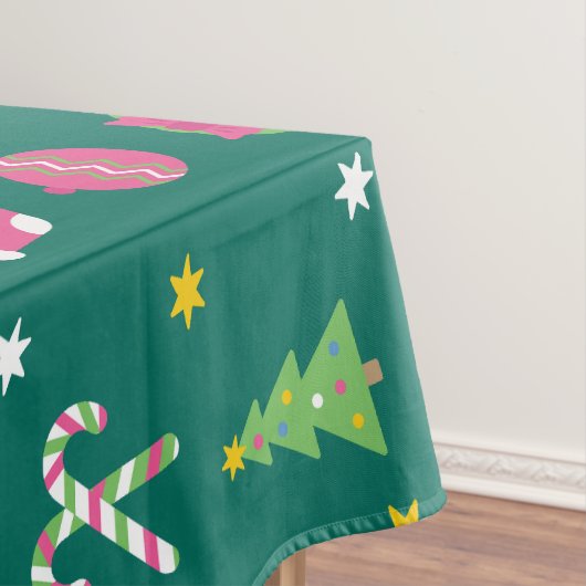 陽気で陽気なクリスマスパターン テーブルクロス (インサイチュ)