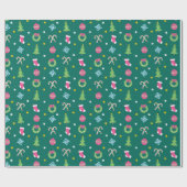 陽気で陽気なクリスマスパターン ラッピングペーパー (フラット)