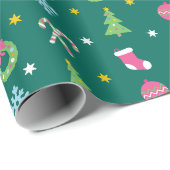 陽気で陽気なクリスマスパターン ラッピングペーパー (ロールコーナー)