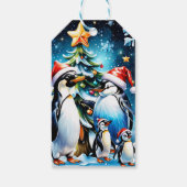 陽気で魅力的なクリスマスイラストレーション ギフトタグ (裏面)