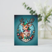 陽気で魅力的なクリスマスイラストレーション シーズンカード (スタンド正面)