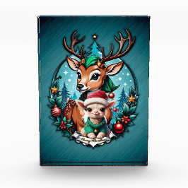 陽気で魅力的なクリスマスイラストレーション フォトブロック