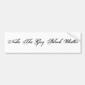 陽気で黒いクジラを核攻撃して下さい バンパーステッカー (正面)