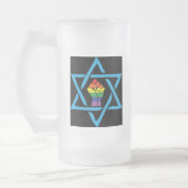 陽気で黒いユダヤ人 フロストグラスビールジョッキ (左)