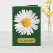 -陽気で、明るいデイジーを個人化して下さい カード (黄色い花)