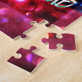 陽気で、誇りを持ったな虹のデザイン ジグソーパズル (側面)