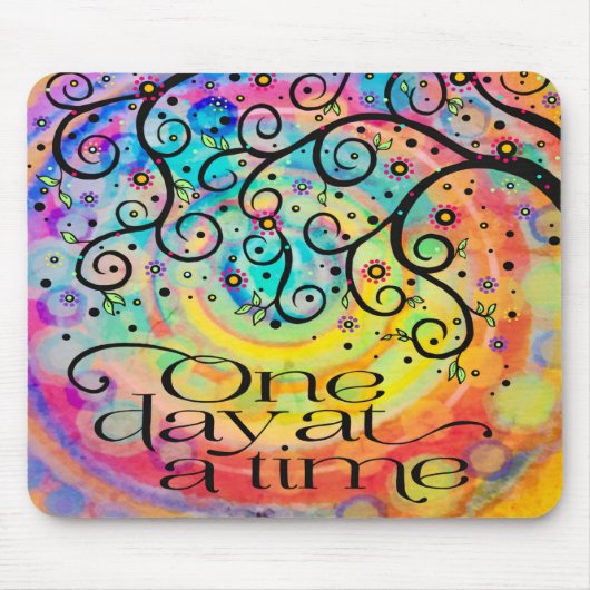 陽気なおもしろいが一度に1日感動的 マウスパッド (正面)