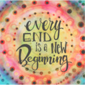 陽気なおもしろいの新しい始感動的まり シール (正面)