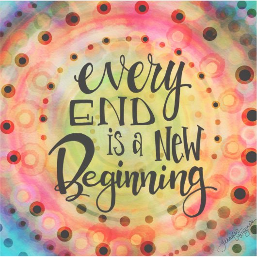 陽気なおもしろいの新しい始感動的まり シール (正面)