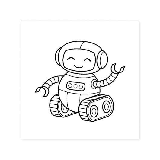 陽気なおもちゃロボットが私を彩る セルフインキングスタンプ (デザイン)