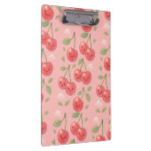 陽気なかわいいさくらんぼパターンイラストレーション クリップボード (右)