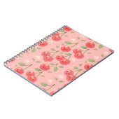 陽気なかわいいさくらんぼパターンイラストレーション ノートブック (左側)